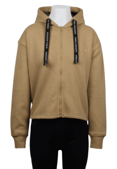 Nora Mikken GERTRUD Cropped Hoodie Camel - DAMKLÄDER XS-XXL - 