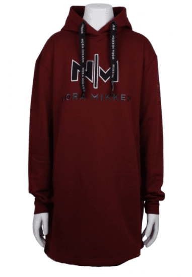 Nora Mikken KADRI WHITE Long Hoodie Burgundy - Tröjor & hoodies - 