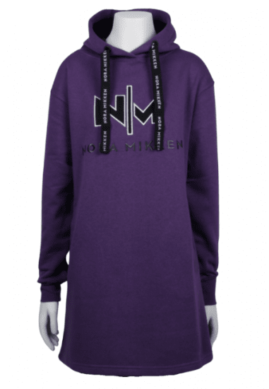 Nora Mikken KADRI WHITE Long Hoodie Purple - Tröjor & hoodies - 