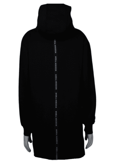 Nora Mikken KADRI WHITE Long Hoodie Black - Tröjor & hoodies - 