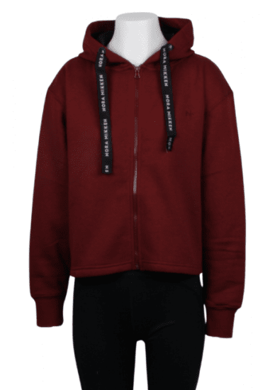 Nora Mikken GERTRUD Cropped Hoodie Burgundy - Tröjor & hoodies - 