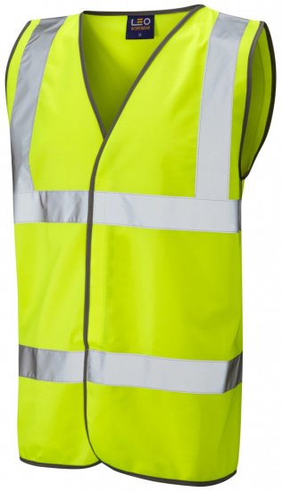 Leo Tarka Waistcoat Hi-Vis Yellow - Arbetskläder - Arbetskläder i stora storlekar