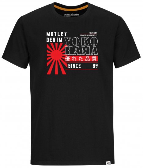 Motley Denim York T-Shirt Black - T-shirts - Stora T-shirts - 2XL-8XL