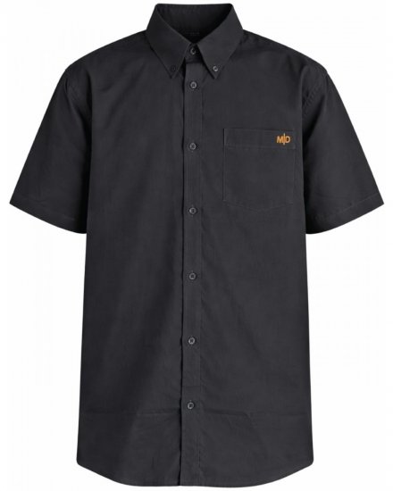 Motley Denim Zagreb Kortärmad Skjorta Mörkgrå - Skjortor - Stora skjortor - 2XL-8XL