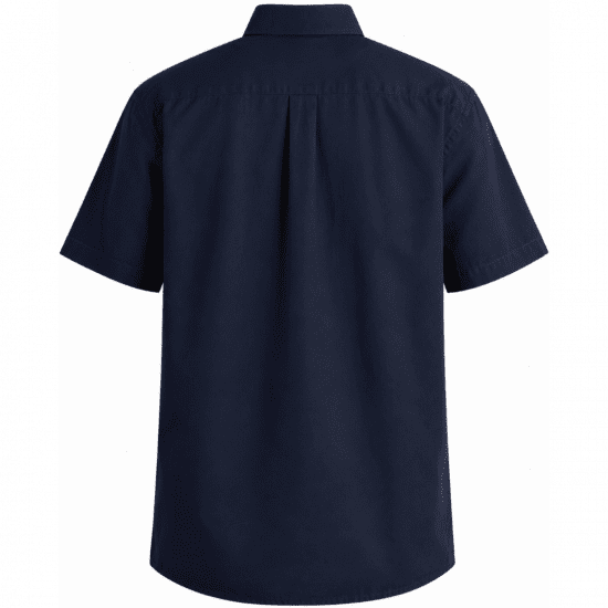 Motley Denim Zagreb Kortärmad Skjorta Marinblå - Skjortor - Stora skjortor - 2XL-8XL