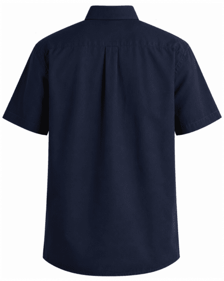 Motley Denim Zagreb Kortärmad Skjorta Marinblå - Skjortor - Stora skjortor - 2XL-8XL