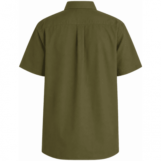 Motley Denim Zagreb Kortärmad Skjorta Mörk khaki - Skjortor - Stora skjortor - 2XL-8XL