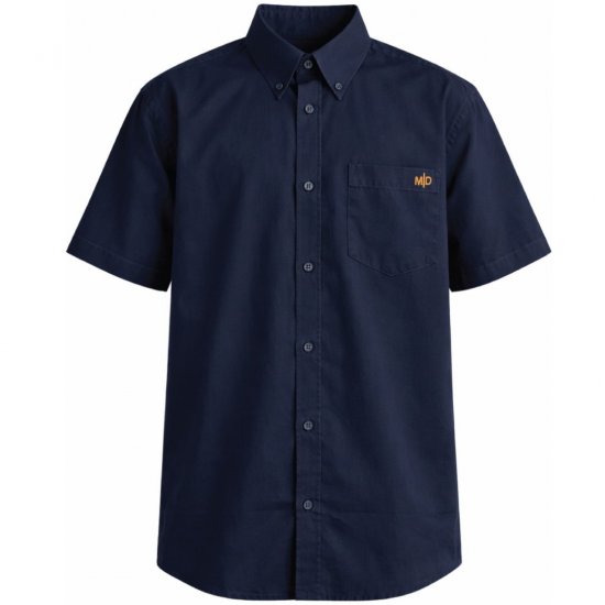 Motley Denim Zagreb Kortärmad Skjorta Marinblå - Skjortor - Stora skjortor - 2XL-8XL
