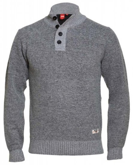D555 Zane Sweater Grey - Tröjor & Hoodies - Stora hoodies & tröjor - 2XL-14XL