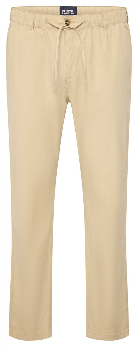 6XL - Byxor i stora storlekar - North Latitude 51142 linnebyxor beige