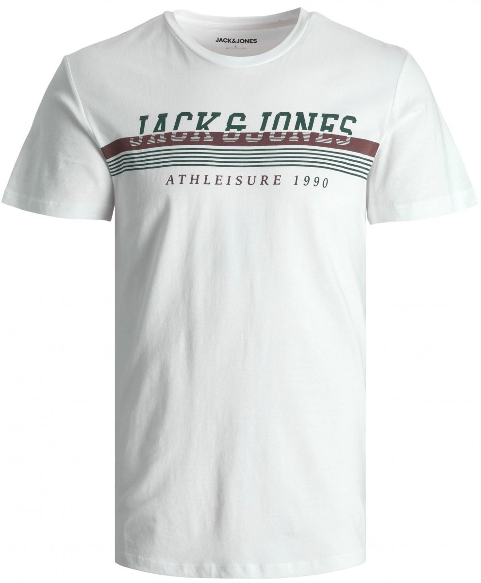 8XL - T-shirt i stora storlekar - Jack & Jones JJIRON TEE White