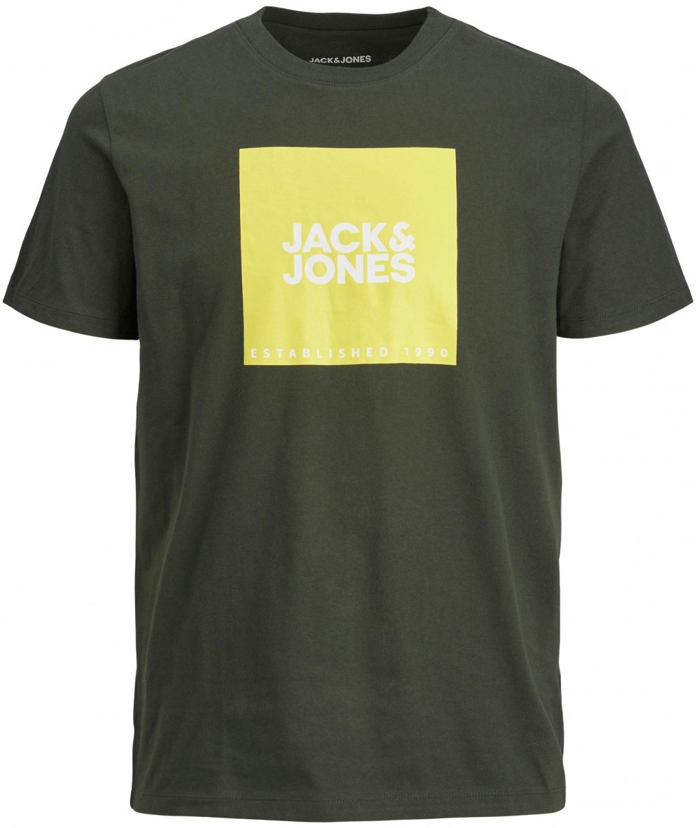 8XL - T-shirt i stora storlekar - Jack & Jones JJLOCK TEE Green