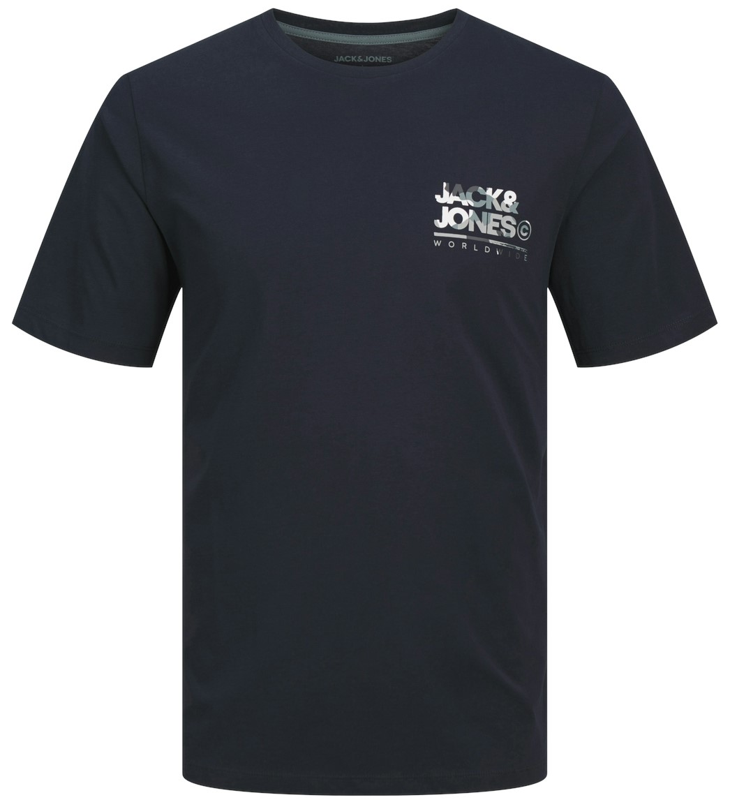 3XL - T-shirt i stora storlekar - Jack & Jones JJLUKE T-Shirt Navy Blazer