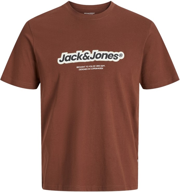 3XL - T-shirt i stora storlekar - Jack & Jones ESTERBRO Newton T-Shirt Brandy Brown