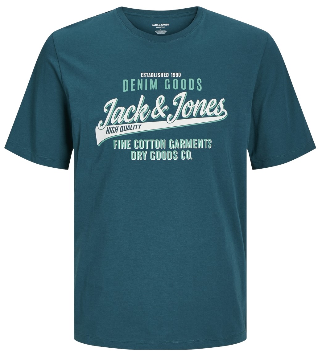 2XL - T-shirt i stora storlekar - Jack & Jones JJELOGO O-Neck T-Shirt Deep Teal