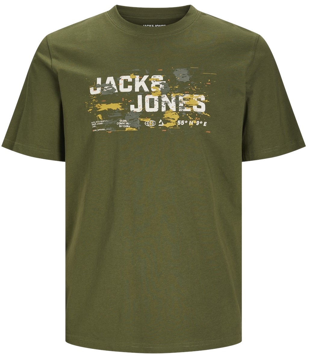 3XL - T-shirt i stora storlekar - Jack & Jones JCOOUTDOOR LOGO T-Shirt Cypress