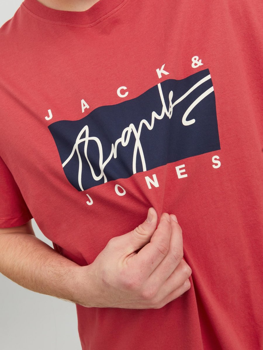 JACK & JONES JXANDREA – T-Shirt Uomo, Vestibilità Larga, Maniche Corte, 50% Cotone Biologico