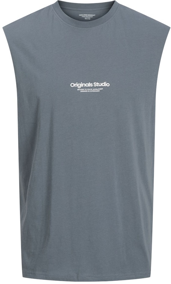 3XL - Ärmlös T-shirt i stora storlekar - Jack & Jones VESTERBRO Sleeveless T-Shirt Stormy Weather
