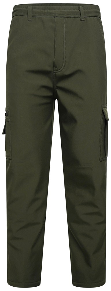 3XL - Byxor i stora storlekar - Kam Jeans 245 softshellbyxor med resår khaki