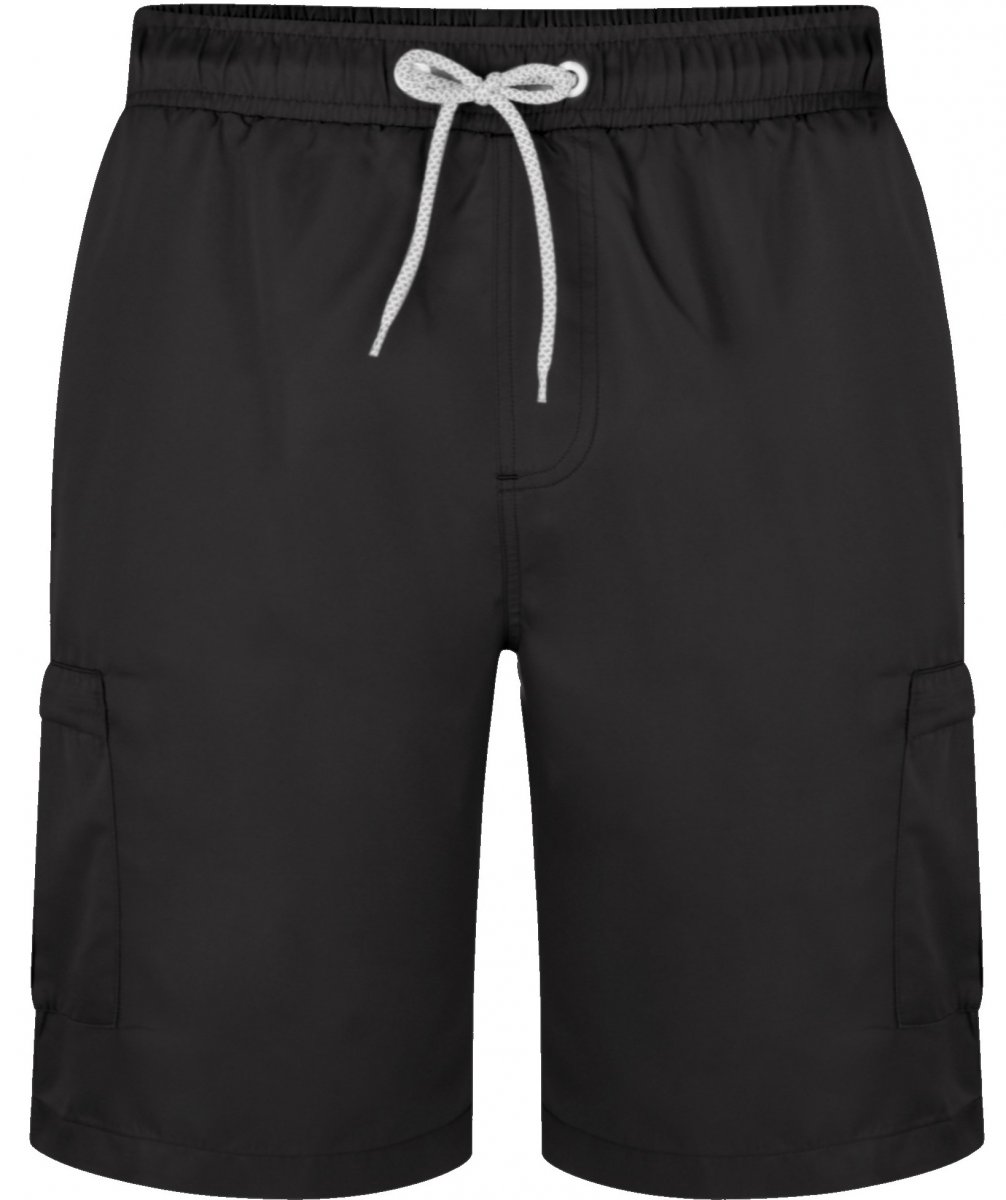 7XL - Cargoshorts i stora storlekar - Kam Jeans 334 Cargo Swim Shorts Black