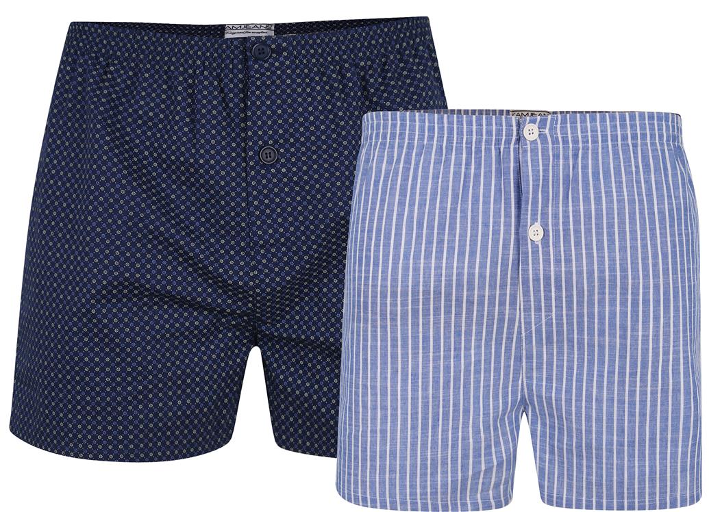 6XL - Boxershorts i stora storlekar - Kam Jeans 812 Twin Pack Woven Boxers