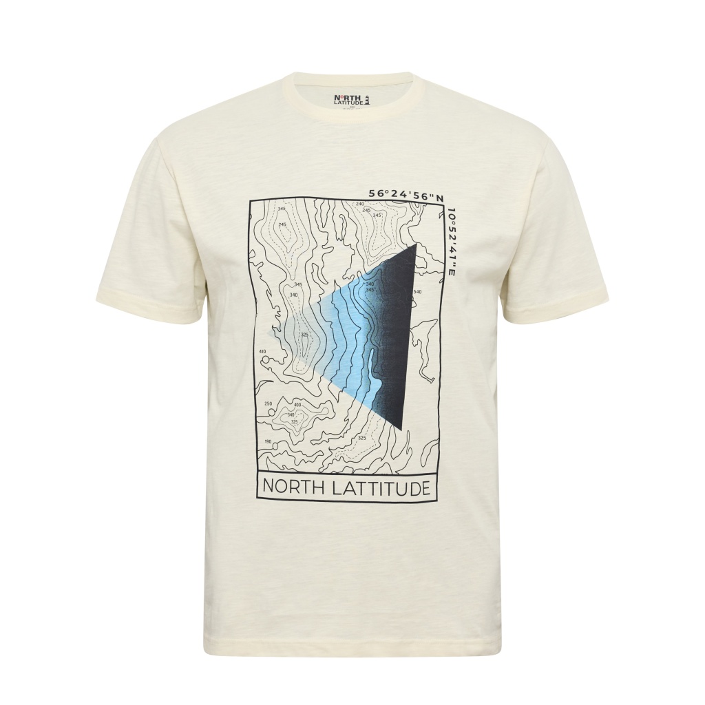 2XL - T-shirt i stora storlekar - North Latitude T-shirt Printed Short Sleeve Off-White
