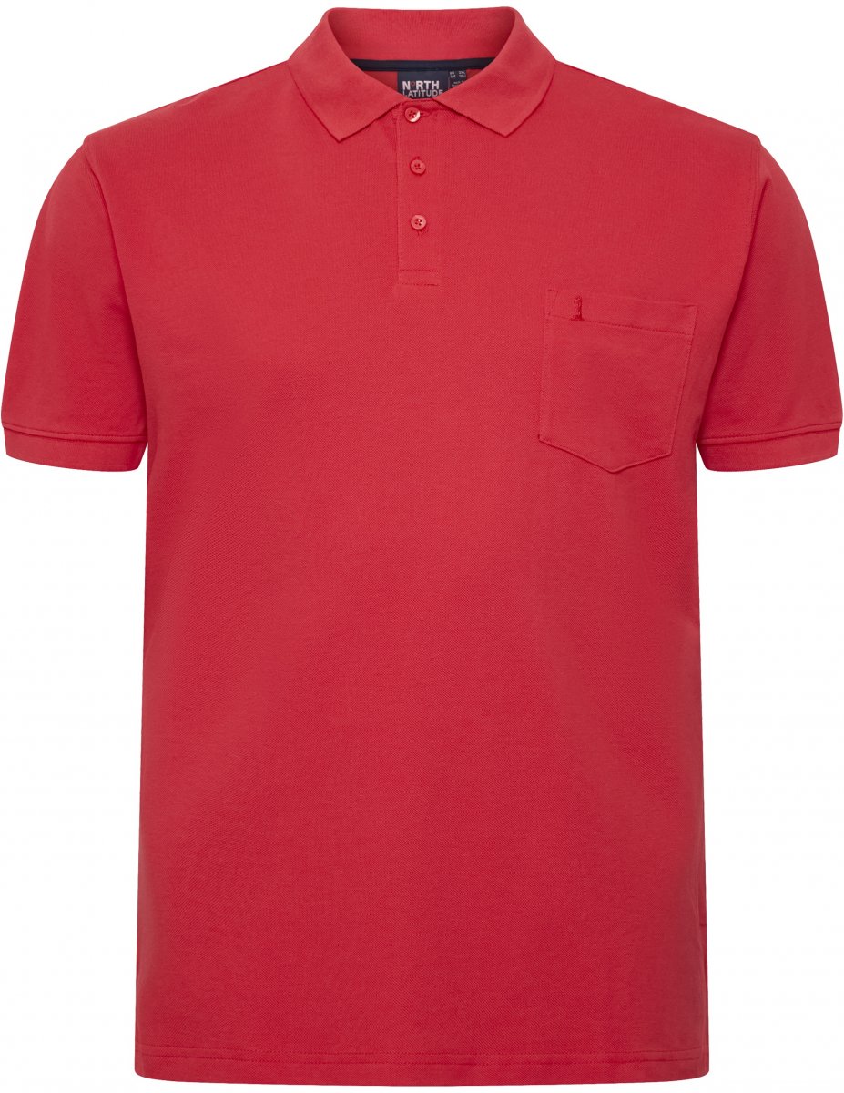 6XL - Piké i stora storlekar - North Latitude Polo Short Sleeve Red