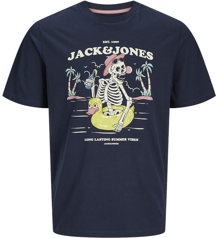 3XL - T-shirt i stora storlekar - Jack & Jones Elijah Crew Neck T-Shirt Navy