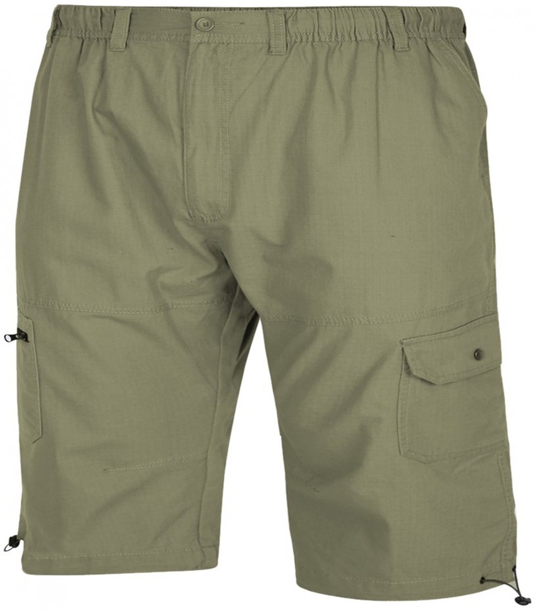 7XL - Cargoshorts i stora storlekar - Espionage TR055 3/4 Cropped with Mult Pocket Trousers Light Khaki