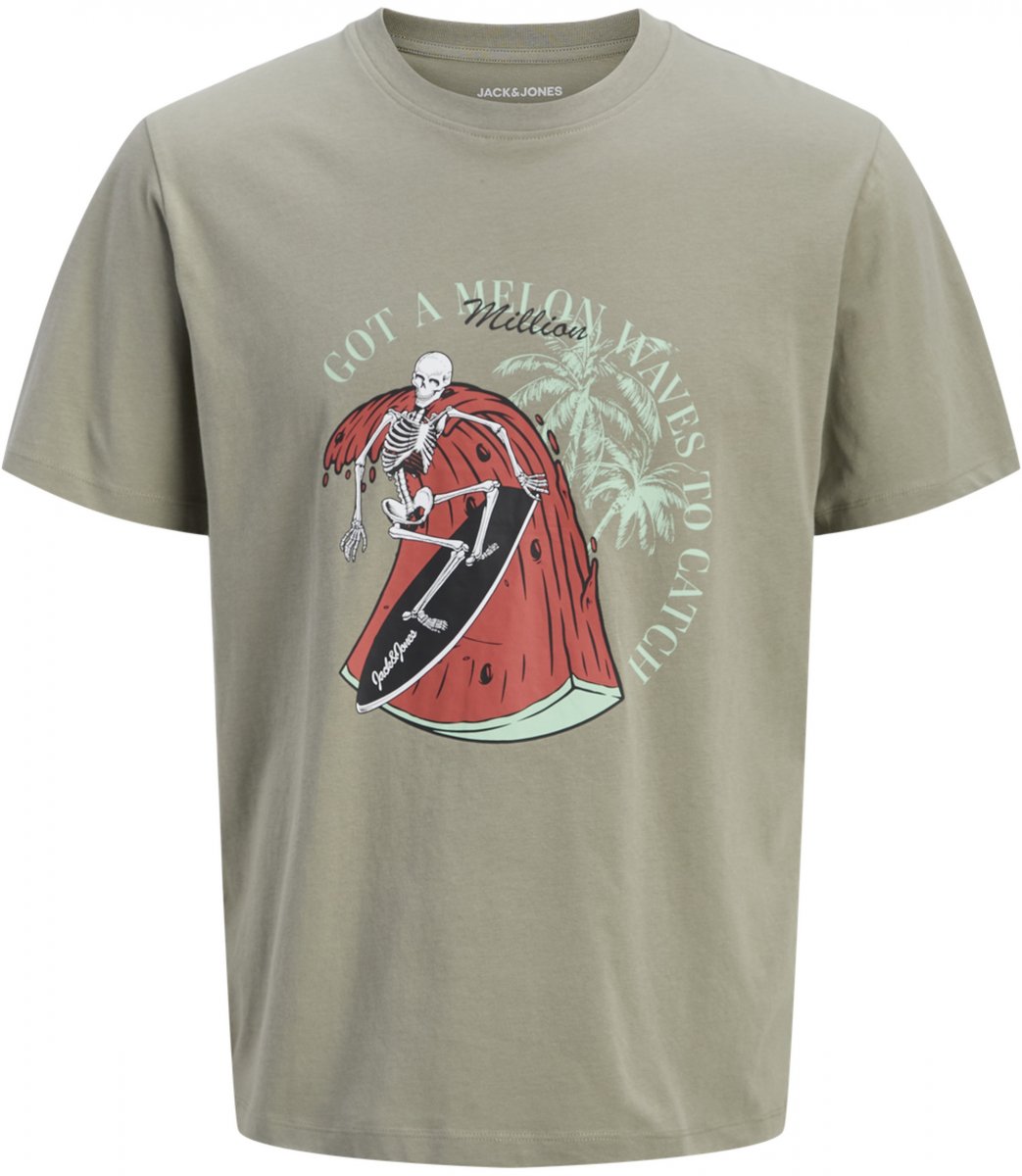 3XL - T-shirt i stora storlekar - Jack & Jones King Crew Neck T-Shirt Grey