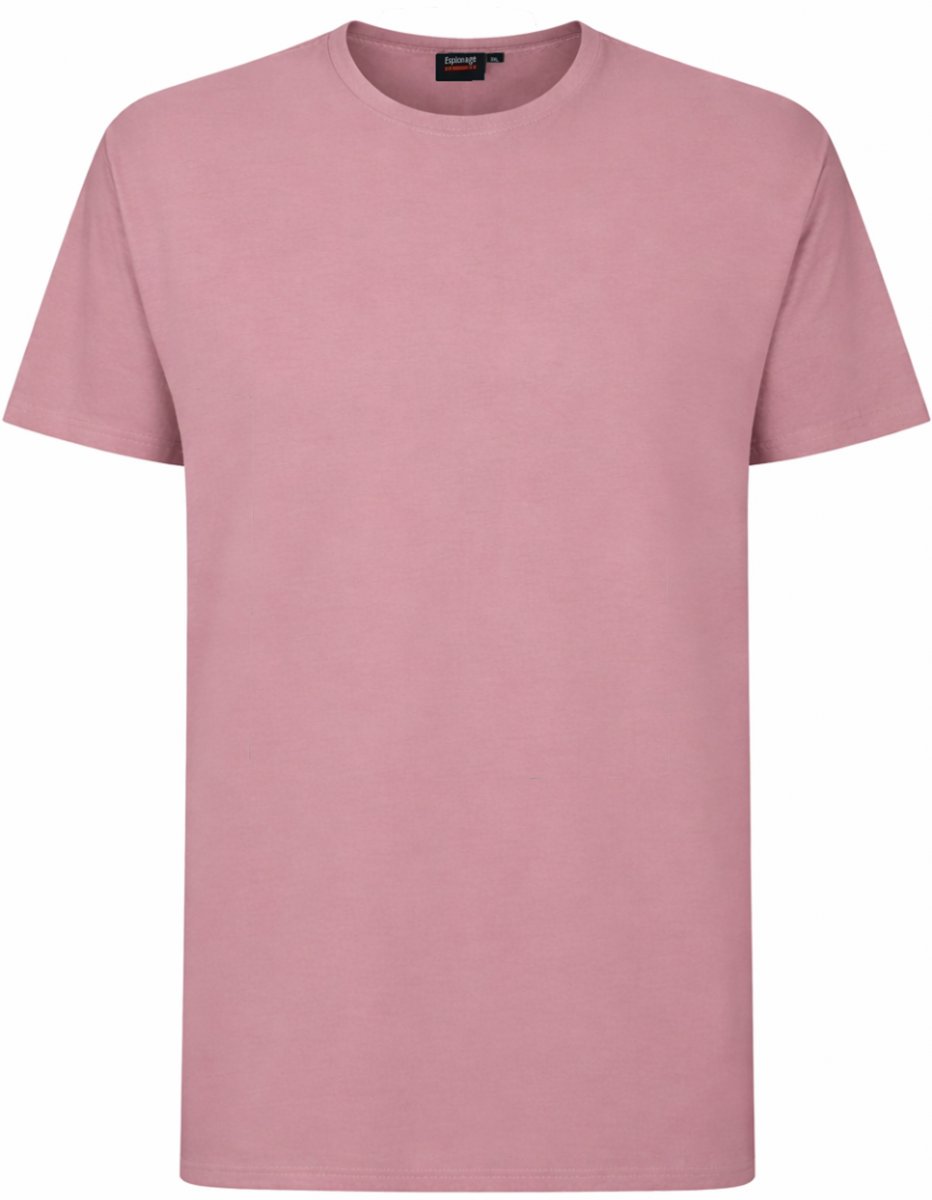 2XL - T-shirt i stora storlekar - Espionage T015 Plain T-Shirt Pink