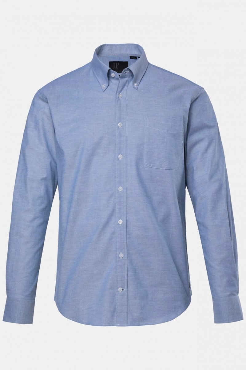 2XL - Oxfordskjorta i stora storlekar - JP1880 Oxford Shirt Flexnamic Long Sleeve Ash Turquoise