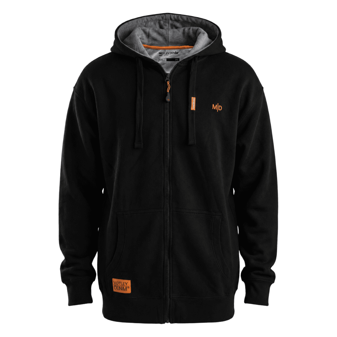 4XL - Hoodie i stora storlekar - Motley Denim Copenhagen Hoodie Black