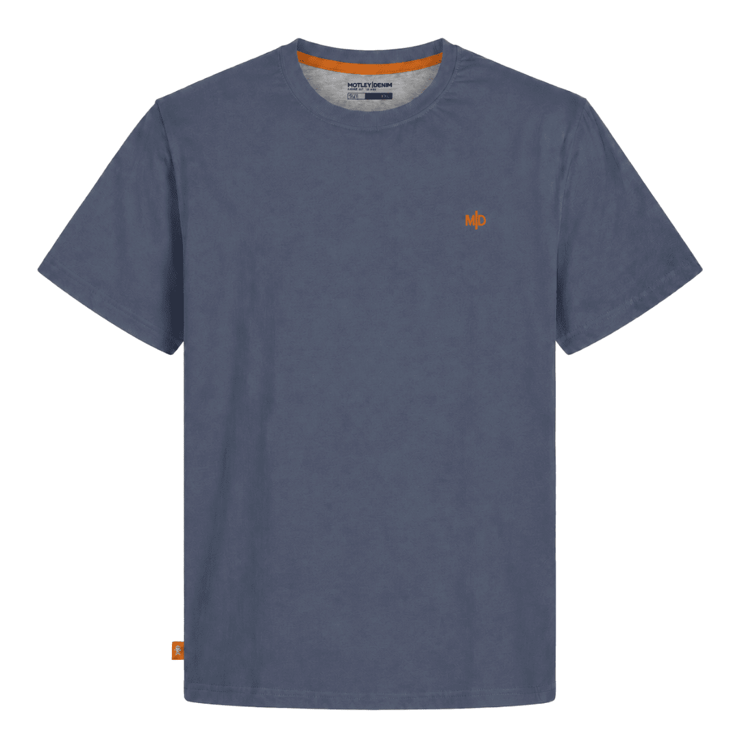 8XL - T-shirt i stora storlekar - Motley Denim Stockholm T-shirt Light Indigo