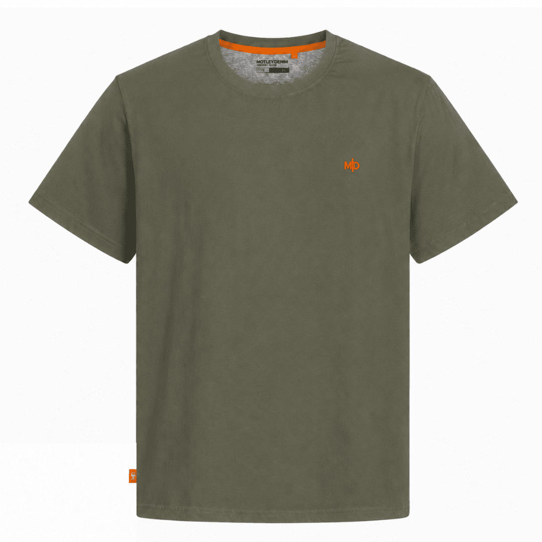 7XL - T-shirt i stora storlekar - Motley Denim Stockholm T-shirt Dark Khaki